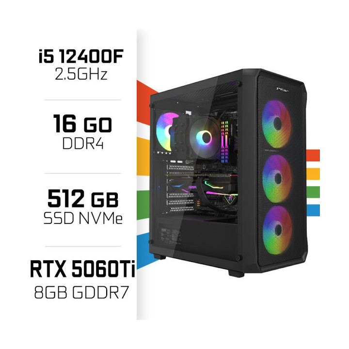 PC Gamer UltraPC Core i5 12400F/512GB SSD/16GB/RTX5060 Ti 8GB Intel...