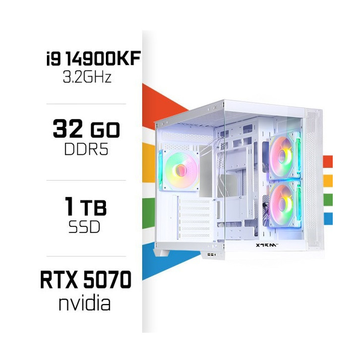 PC Gamer i9 14900KF/1TB SSD/32GB DDR5/RTX5070 PC Gamer Avancé Ultra...