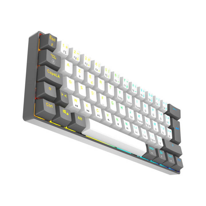 XTRMLAB Vortex Mini White/Dark Grey (Red Switch) Claviers XTRMLAB M...