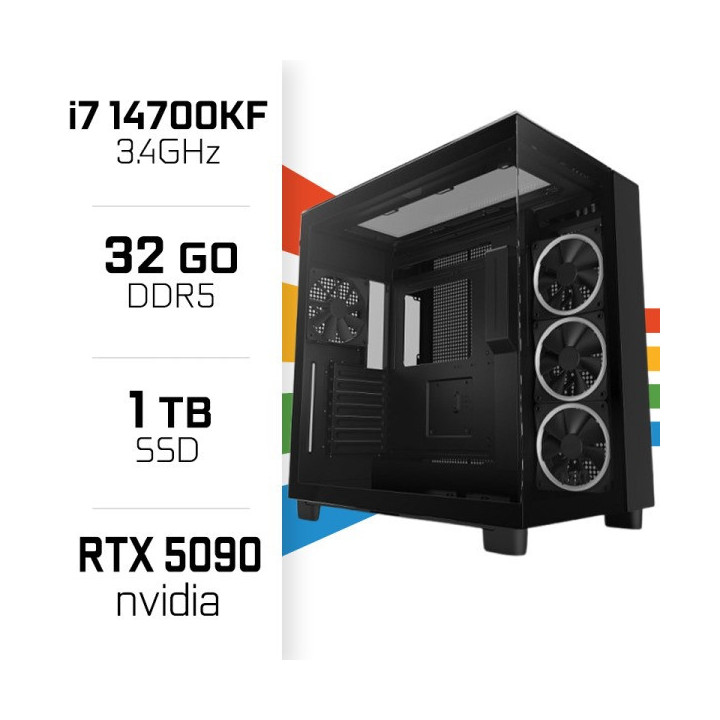 PC Gamer i7 14700KF/1TB SSD/32GB DDR5/RTX5090 PC Gamer Avancé Ultra...