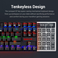 Redragon K552 TKL RGB (Outemu Red Switches) - AZERTY Claviers Redra...