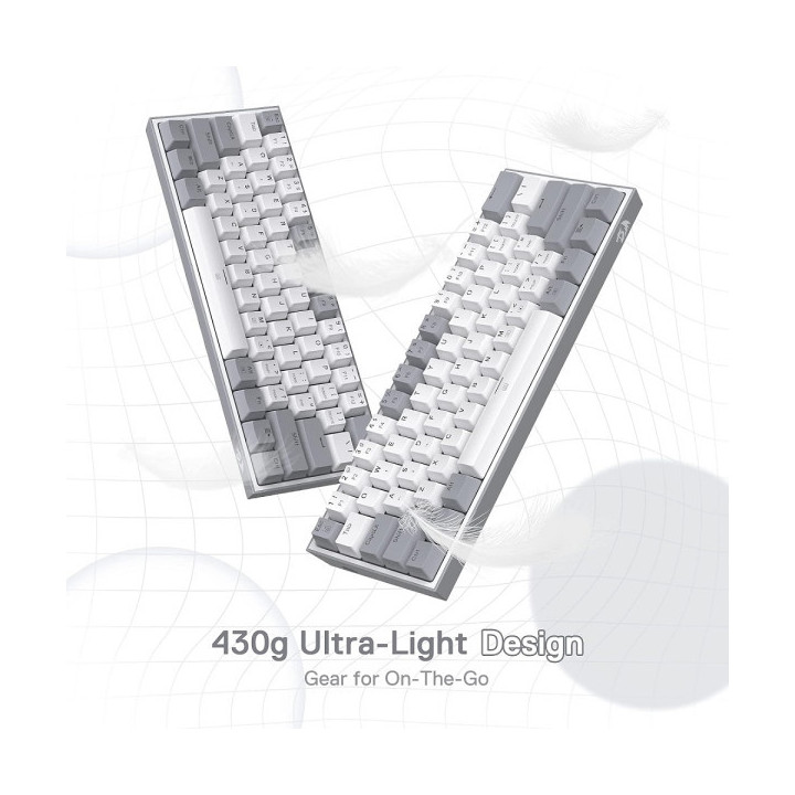 Redragon K617 Fizz 60% RGB Red Switches (White/Gray) Claviers Redra...