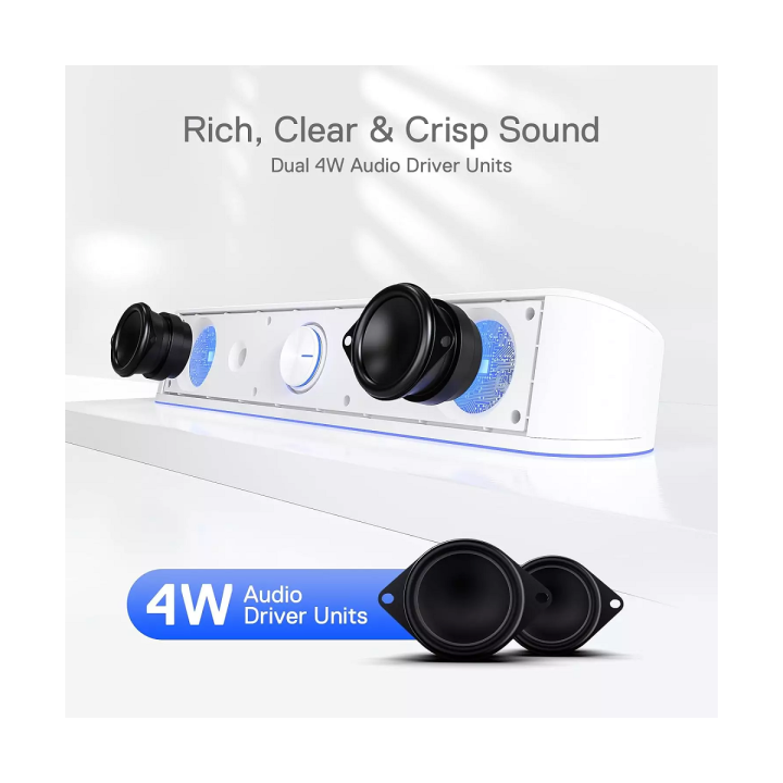Redragon GS560 Adiemus Gaming Speaker (White) Périphériques Redrago...