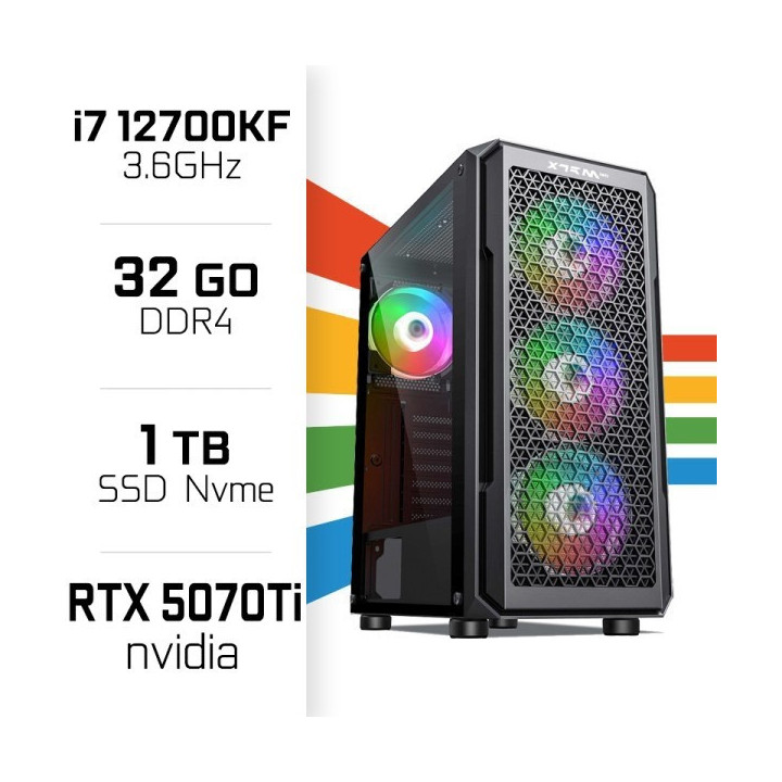 PC Gamer UltraPC Core i7 12700KF/1TB SSD/32GB/RTX5070 TI Intel Core...