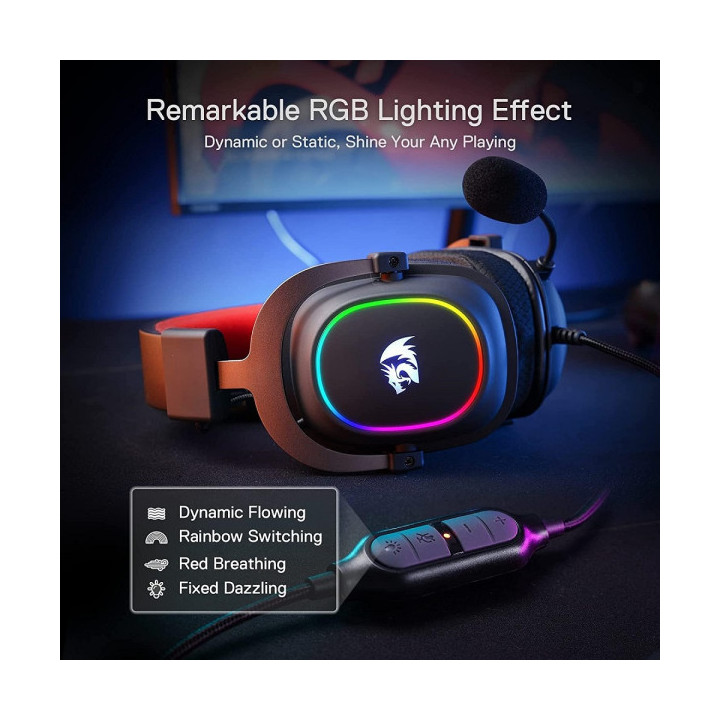 Redragon H510 Zeus-X RGB Wired Gaming Headset Casques Redragon Maroc