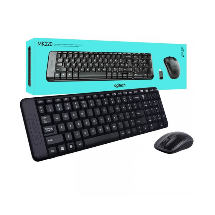 Logitech Desktop MK220 Sans-fil (AZERTY) Kits claviers/souris Logit...