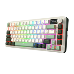 Redragon K708 Pro LCD Wireless Mechanical Keyboard (White Green) Cl...