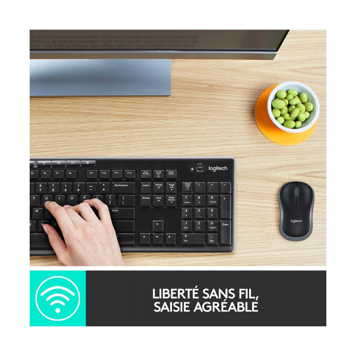 Logitech Desktop MK270 Sans-fil (AZERTY) Kits claviers/souris Logit...
