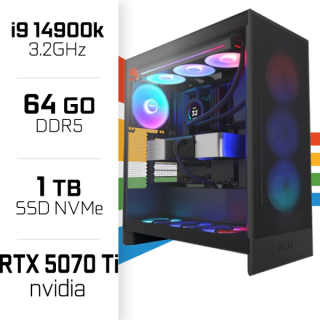 PC Gamer i9 14900K/1TB SSD/64GB DDR5/RTX5070 Ti PC Gamer Avancé Ult...