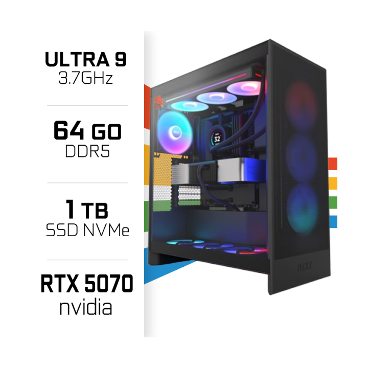 PC Gamer UltraPC Ultra 9 285K/1TB SSD/64GB DDR5/RTX5070 PC Gamer St...