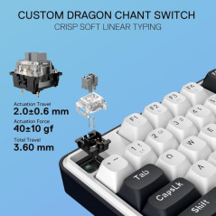 Redragon K689 Wired Mechanical Keyboard (Cerulean Polar) Claviers R...