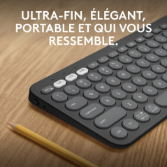 Logitech Pebble Keys 2 K380s (Graphite) Claviers Logitech Maroc