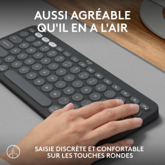 Logitech Pebble Keys 2 K380s (Graphite) Claviers Logitech Maroc
