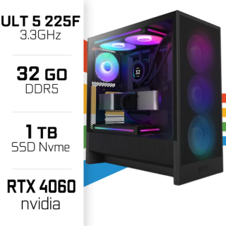 PC Gamer UltraPC Ultra 5 225F/1TB SSD/32GB/RTX4060 PC Gamer Standar...