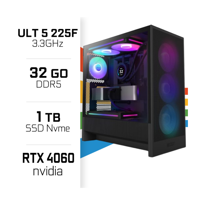 PC Gamer UltraPC Ultra 5 225F/1TB SSD/32GB/RTX4060 PC Gamer Standar...