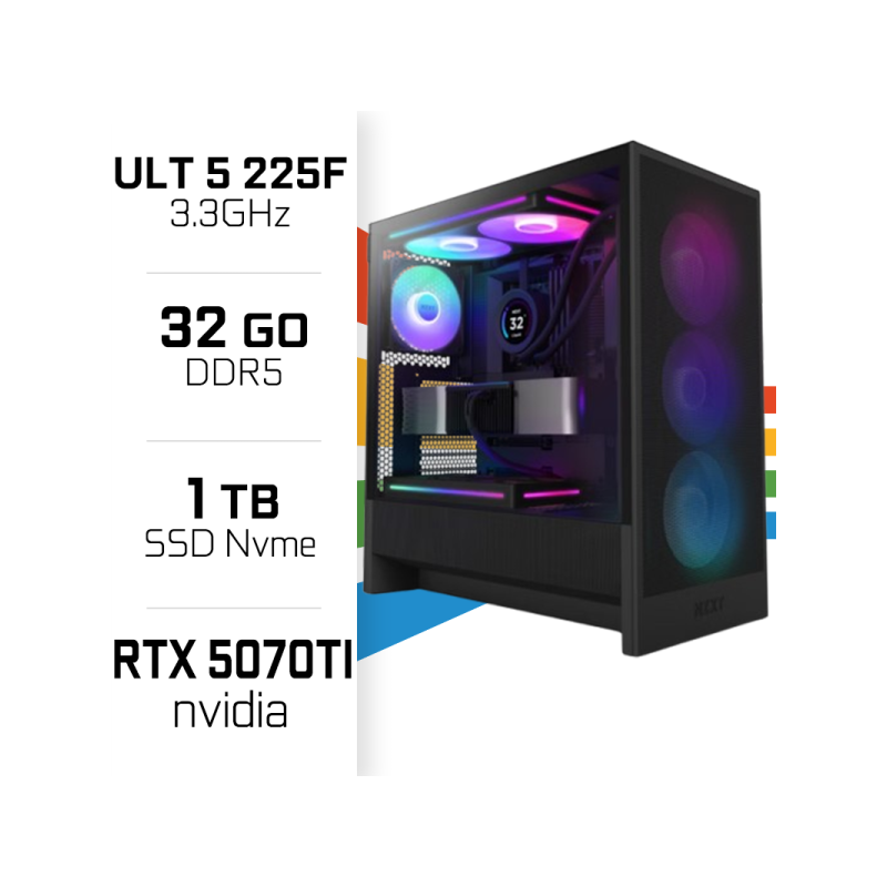 PC Gamer UltraPC Ultra 5 225F/1TB SSD/32GB/RTX5070TI