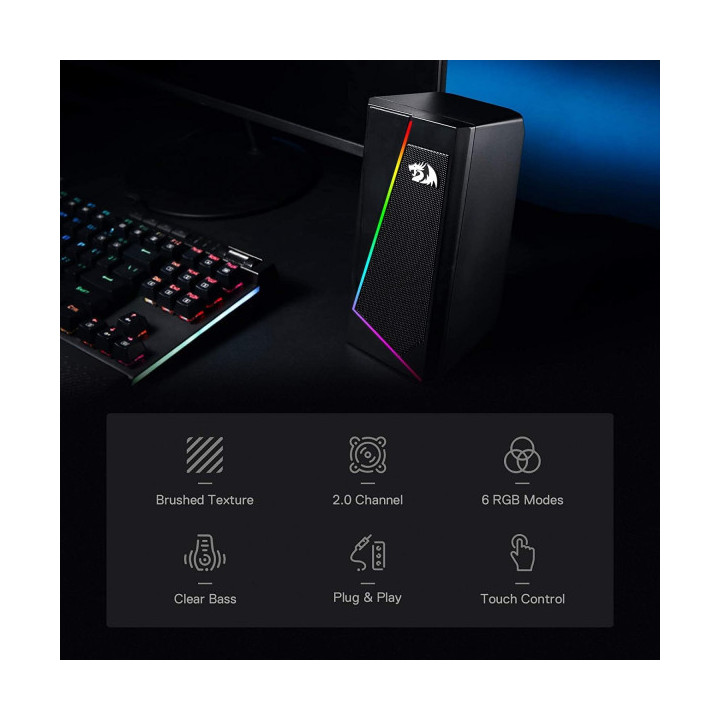 Redragon GS520 Anvil RGB Desktop Speakers 2.0 Périphériques Redrago...