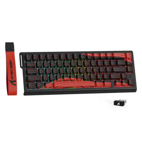ATTACK SHARK X68 PRO HE Wireless Magnetic Switch (Red Contours)