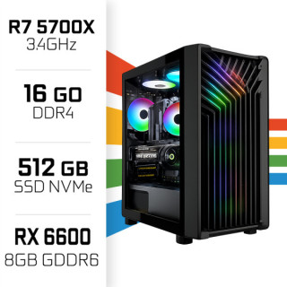 PC Gamer UltraPC Ryzen 7 5700X/512GB SSD/16GB/RX6600 AMD Ryzen 7 Ul...