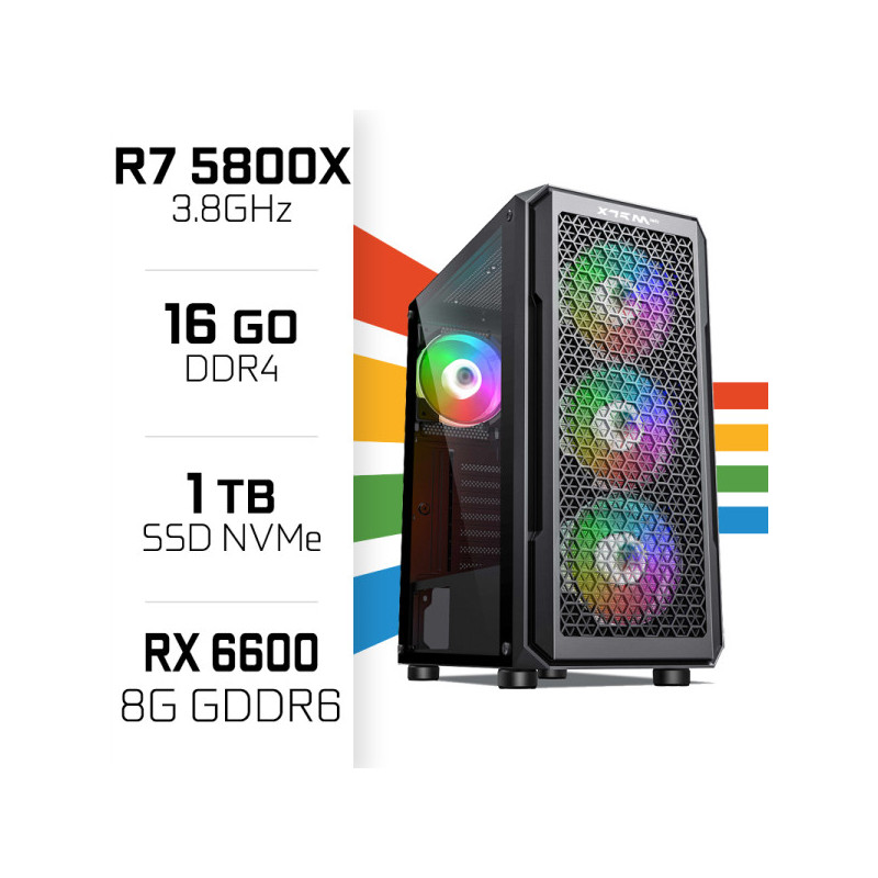 PC Gamer UltraPC Ryzen 7 5800X/1TB SSD/16GB/RX6600