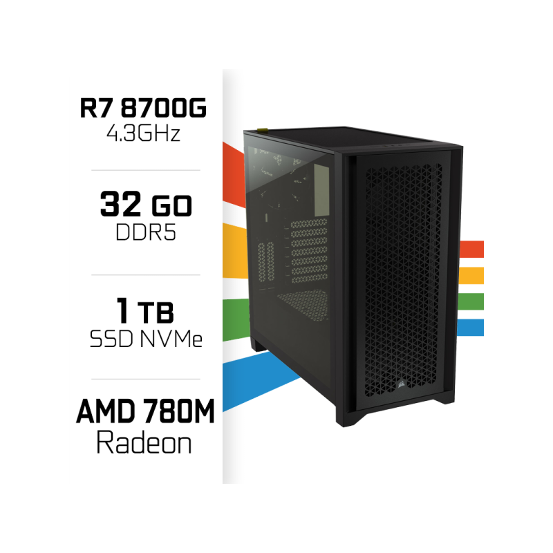 PC Gamer UltraPC Ryzen 7 8700G/1TB SSD/32GB/Radeon 780M
