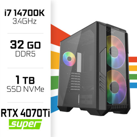 PC Gamer UltraPC Intel Core i7 14700K/1TB SSD/32GB DDR5/RTX4070Ti S...