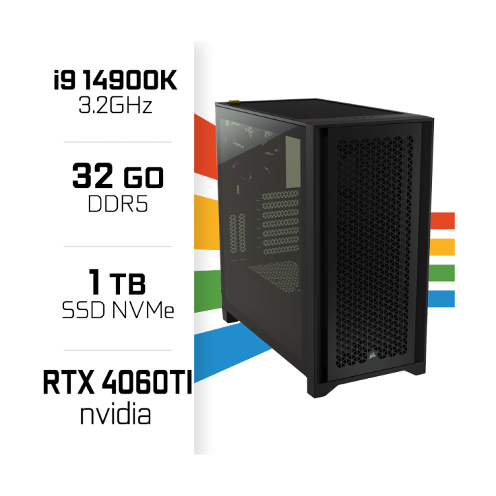 PC Gamer UltraPC Core i9 14900K/1TB SSD/32GB DDR5/RTX4060Ti PC Game...