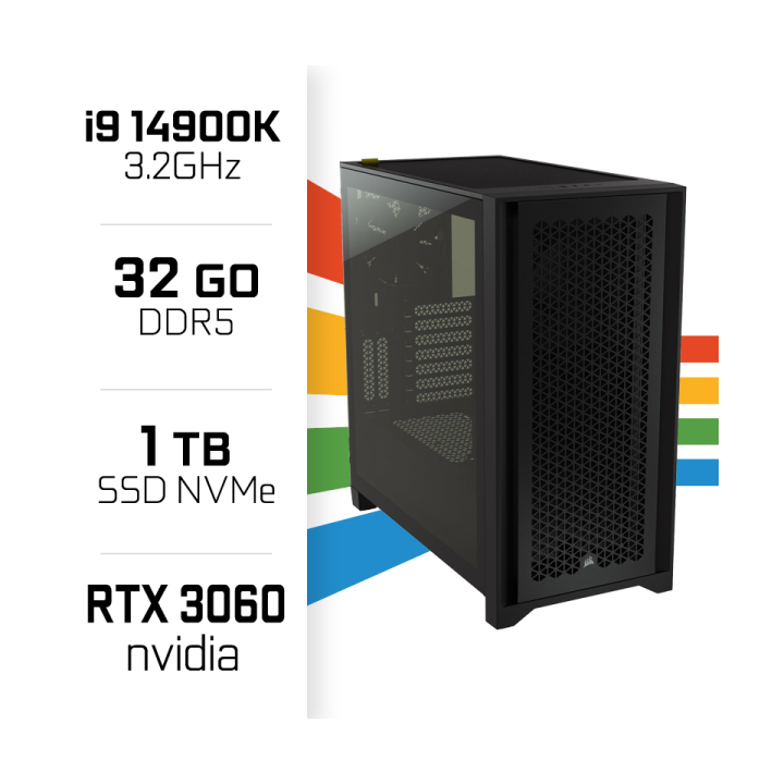 PC Gamer UltraPC Core i9 14900K/1TB SSD/32GB DDR5/RTX3060 12GB PC G...
