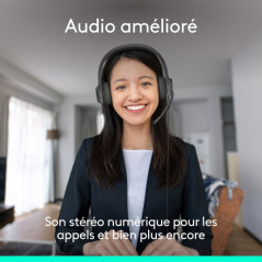 Logitech Headset H390 USB-C Black Casques Logitech Maroc