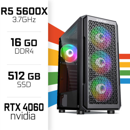 PC Gamer UltraPC Ryzen 5 5600X/16GB/512GB SSD/RTX4060