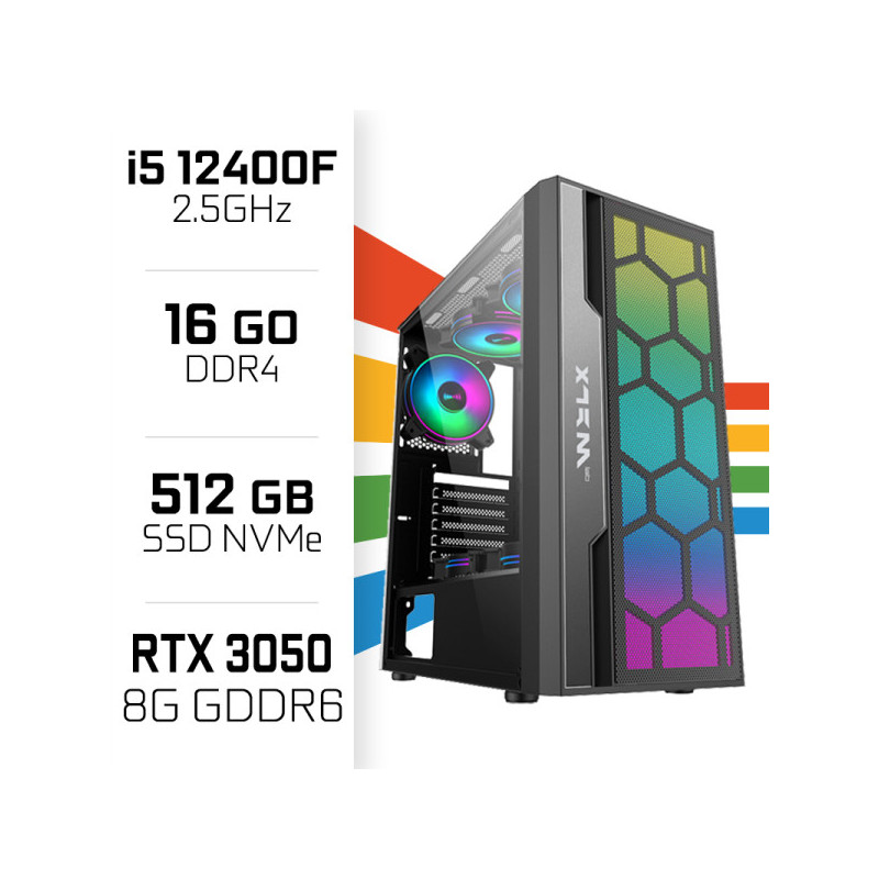 PC Gamer UltraPC Core i5 12400F/512GB SSD/16GB/RTX3050 8GB PC Gamer UltraPC Core i5 12400F/512GB SSD/16GB/RTX3050 8GB