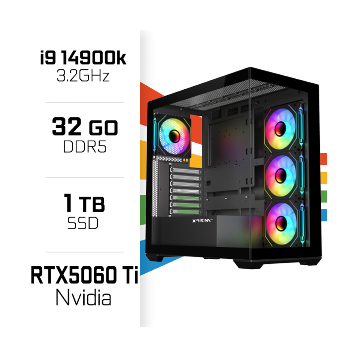 PC Gamer i9 14900K/1TB SSD/32GB DDR5/RTX5060TI 8GB PC Gamer Avancé ...