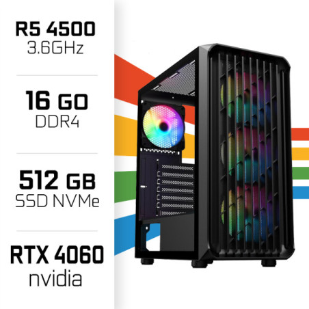 PC Gamer UltraPC Ryzen 5 4500/16GB/512GB SSD/RTX4060