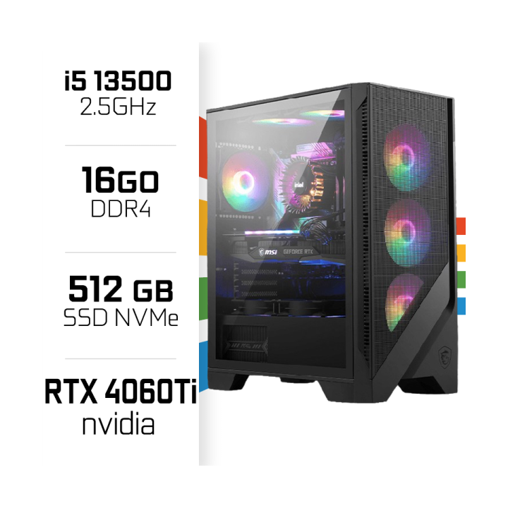 PC Gamer UltraPC i5 13500/512GB SSD/16GB/RTX4060Ti PC Gamer Standar...