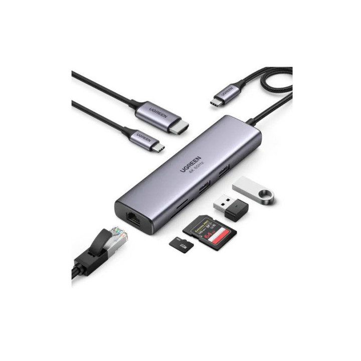 Ugreen Station d accueil USB-C 7 en 1 HDMI 4K Connectique 90568