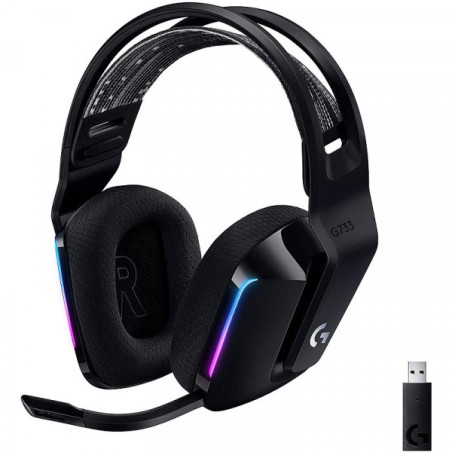 Logitech G733 Lightspeed Black Casques Logitech Maroc