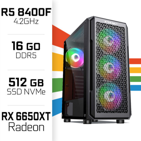 PC Gamer UltraPC Ryzen 5 8400F/512GB SSD/16GB/RX6650XT