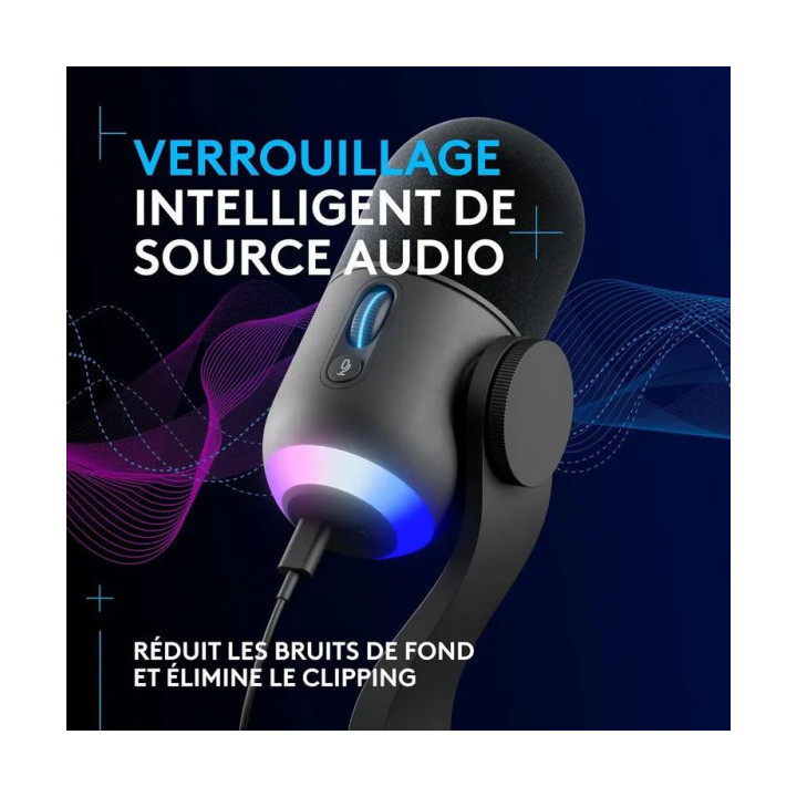 Logitech Yeti GX Dynamic RGB Gaming Noir Microphones Logitech Maroc