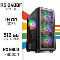 PC Gamer UltraPC Ryzen 5 8400F/512GB SSD/16GB/RX6600