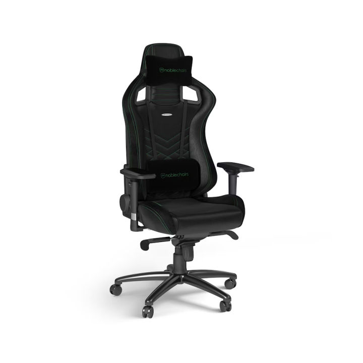 Noblechairs EPIC Black/Green Chaise gamer Noblechairs Maroc