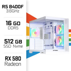 PC Gamer UltraPC Ryzen 5 8400F/512GB SSD/16GB/RX580 PC Gamer Standa...
