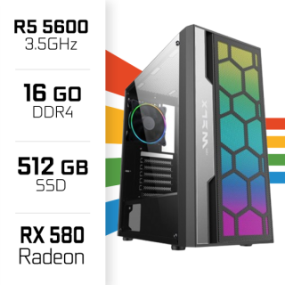 PC Gamer UltraPC Ryzen 5 5600/16GB/512GB SSD/RX580