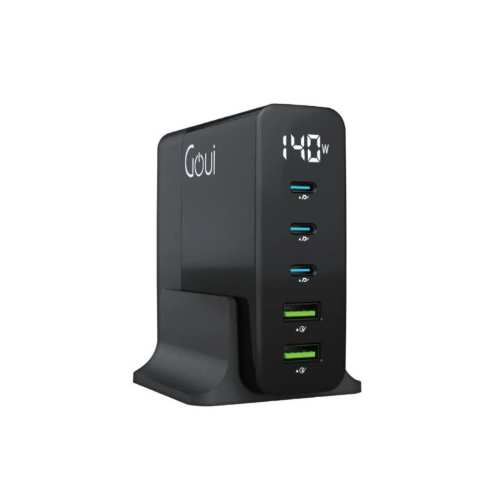Goui GAN 140 Chargeur de Bureau à 5 Ports - 140W Chargeur Goui Maroc