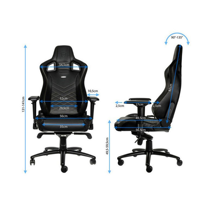 Noblechairs EPIC Black/Gold Chaise gamer Noblechairs Maroc