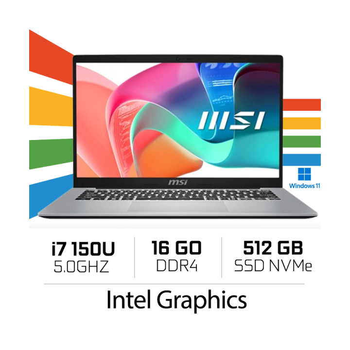 MSI Modern 14 F1MG-479MA / Intel Core 7 150U / 2x8GB DDR4 / 512GB N...