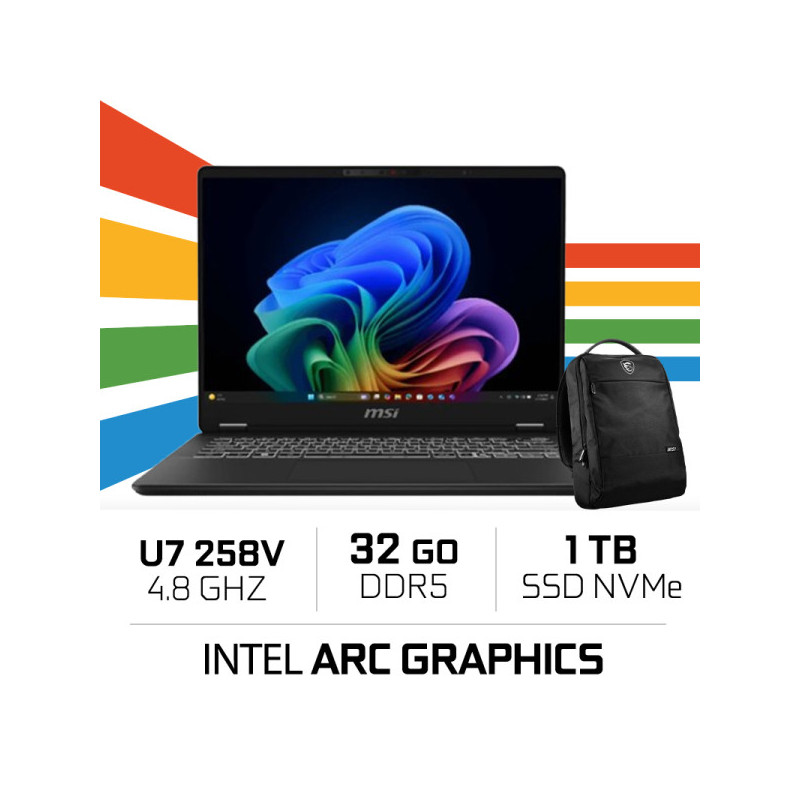 MSI Prestige 14 AI+ Evo C2VMG-037MA Intel Ultra 7 258V/32GB DDR5/1TB SSD/14” 120Hz 2.8K/Win11/W Bag