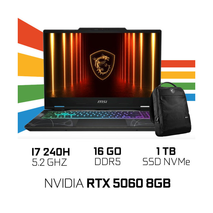 MSI CYBORG 15 B2RWEKG-095MA Intel Core 7 240H/16GB DDR5/1TB SSD/RTX...