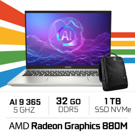 MSI Prestige A16 AI+ A3HMG-209MA AMD Ryzen AI 9 365/32GB DDR5/1TB SSD/16” 165Hz QHD+/Win11/W Bag