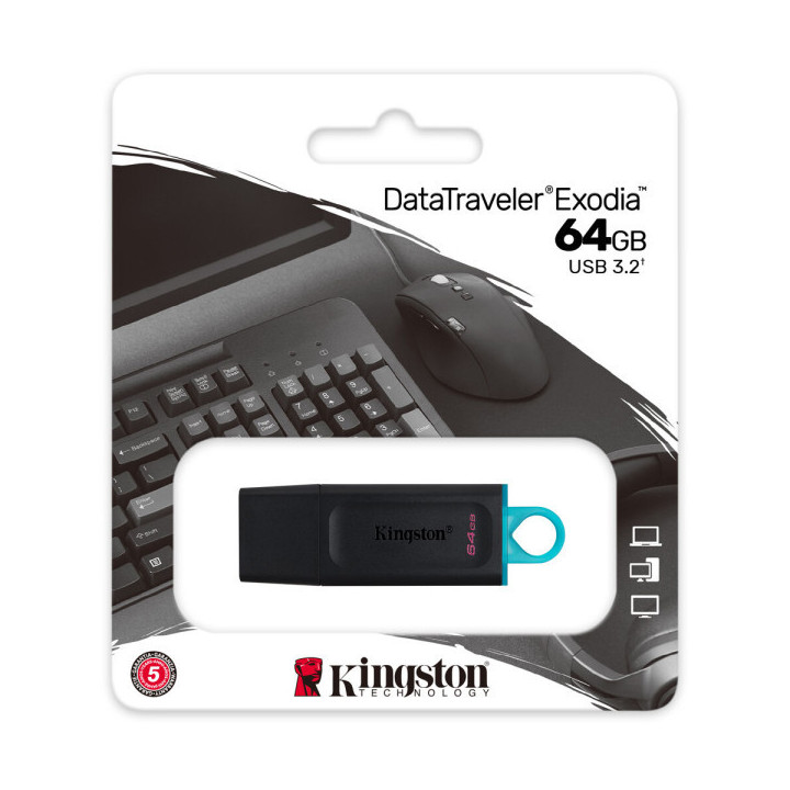 Clé USB Kingston 64GB DataTraveler Exodia Stockage externe Kingston...