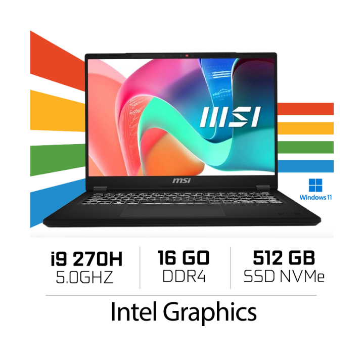 MSI Modern 14 H D2RMG-441MA / Intel Core 9 270H / 2x8GB DDR4 / 512G...